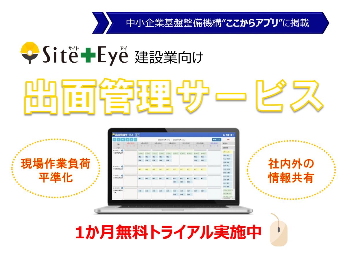 出面管理サービス 建設現場の働き方改革 Realization Of Dx